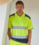 Yoko Two Tone Short Sleeve Polo Shirt-3